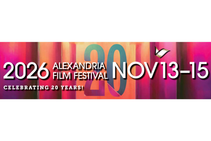 Banner for the 2026 Alexandria Film Festival with dates November 13–15 and 'Celebrating 20 Years'.